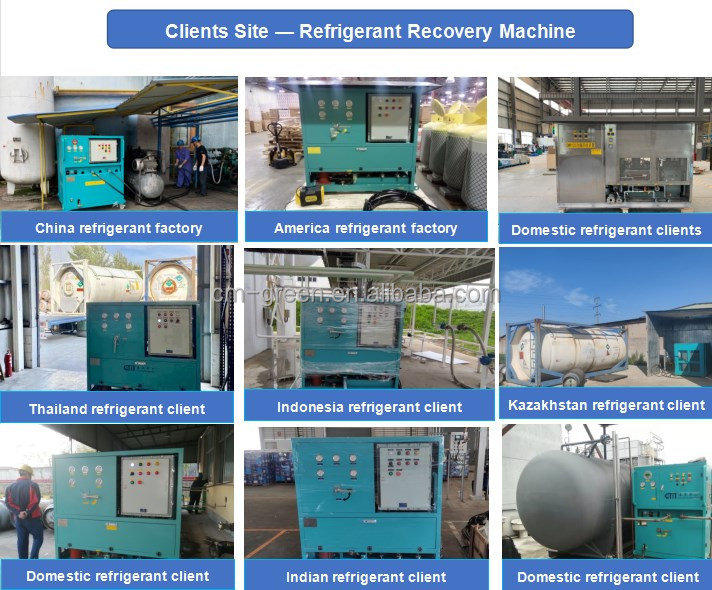 freon gas manufacturing plant ac recovery recharge machine 25HP ISO tank gas recovery unit