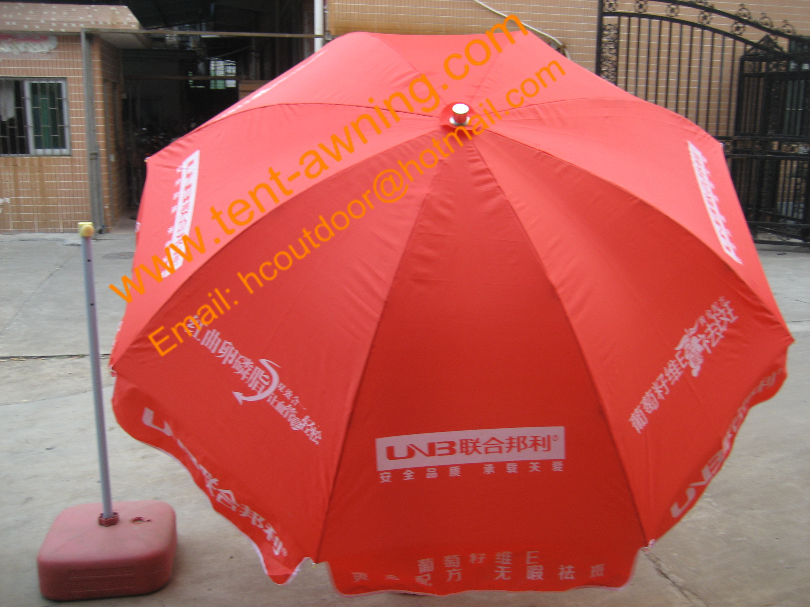 Customized Sizes Round Logo Printing Outdoor Advertising Umbrella for Promotion Waterproof