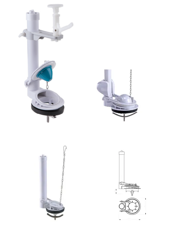 Hotel And Toilet Renovation 3" Flush Valve Mechanism Repair Kit For Bathroom Cisterns