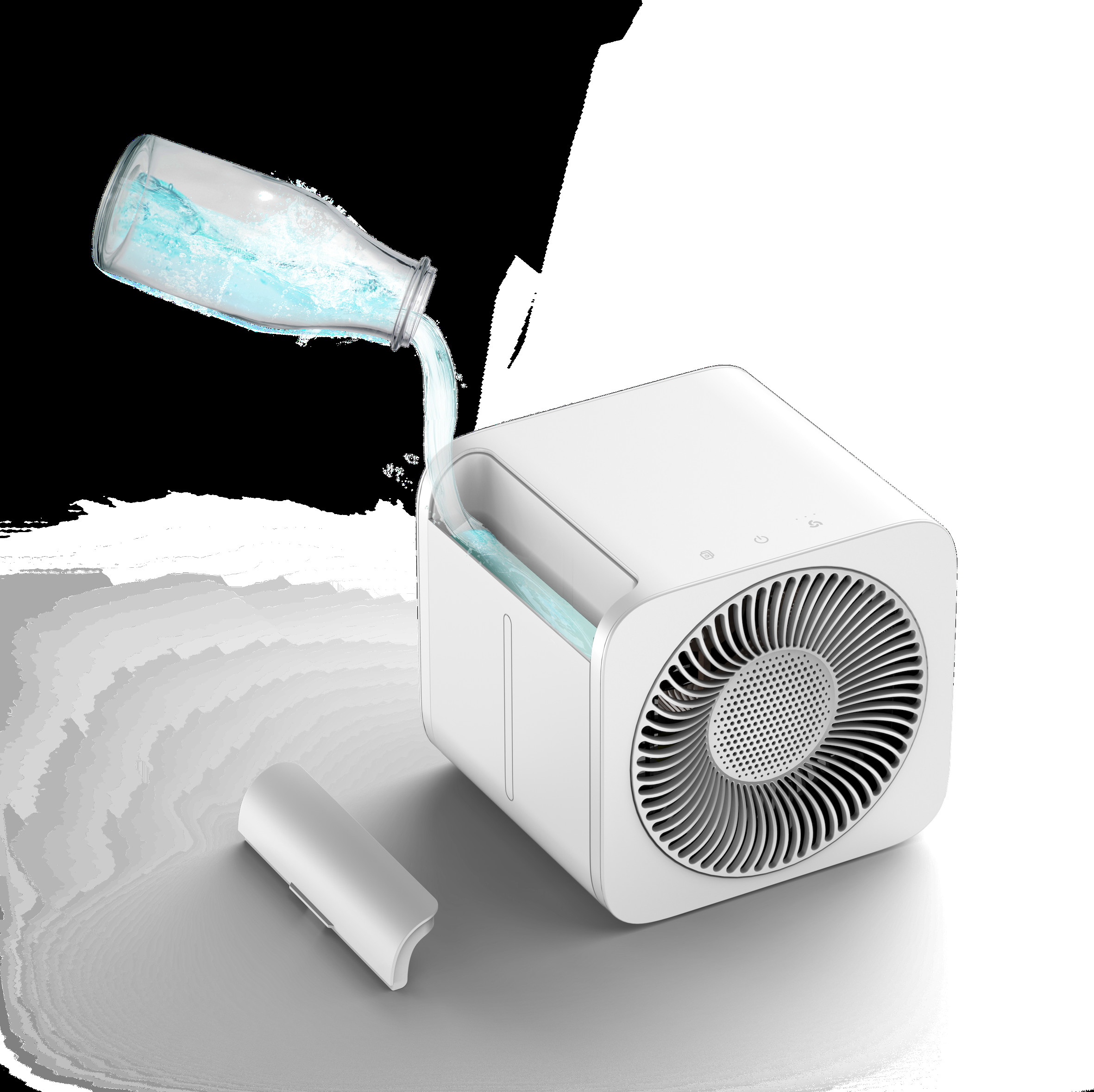 Desktop Air Purifier Humidifier EPI030 White H13 Filters For Home Allergies UV Lamp