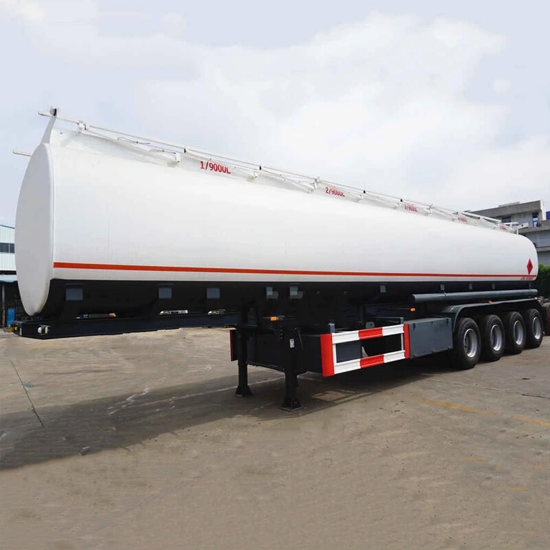 CIMC 4 axles 54000liters 6 compartments Carbon steel transport liquid chemical petroleum food processing oil fuel tank trailer