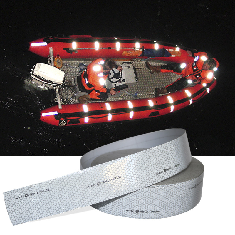 High Visibility Approved Solas Marine Reflective Tape Roll White For Lifeboat