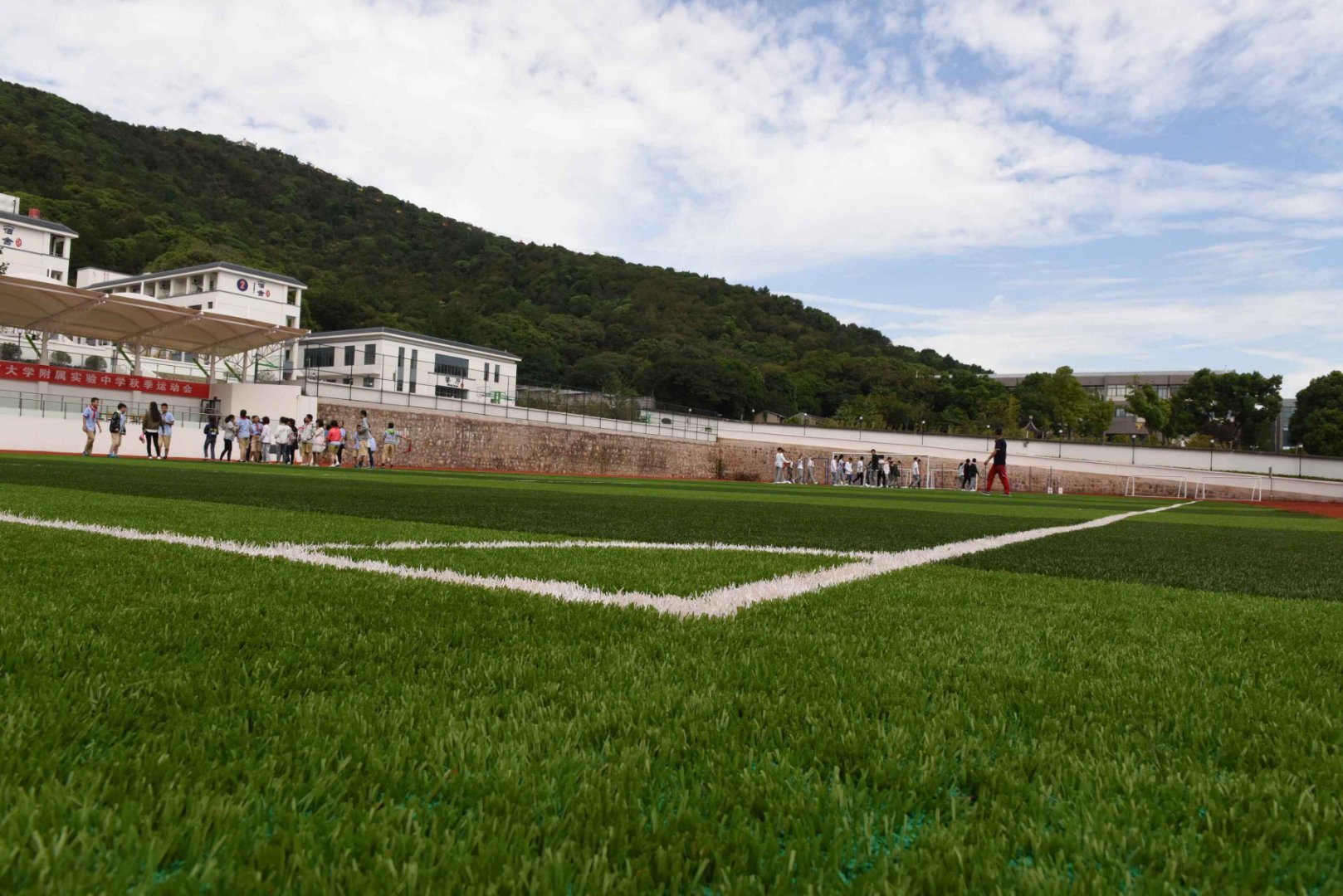Non Infill Soccer Artificial Grass 2x5 3/8" Artificial Turf Football Field