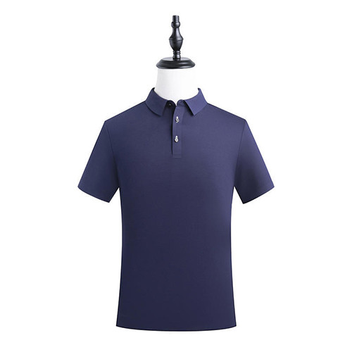 High Grade Pure Color Mercerized Cotton POLO Shirt With Short Sleeves