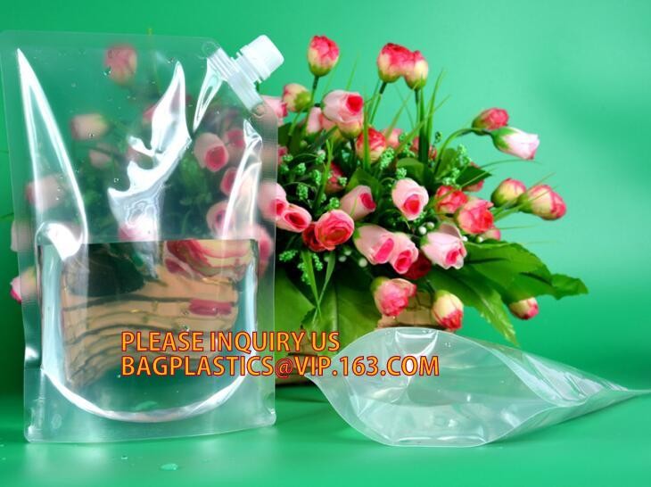 stand up reclosable drinking pouches cold drink Zip lockk bag with straw,Beveragereusable Kids Snack Zip Lock Juice Drink