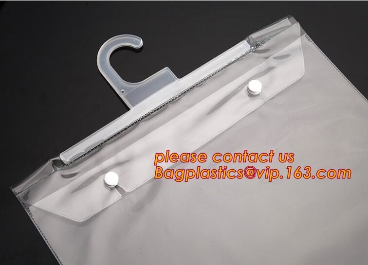 hanger bag with zip lock on the top,Frosted Zip lockk bag EVA PVC hanger bag for clothes, EVA frost drawstring bag, Froste