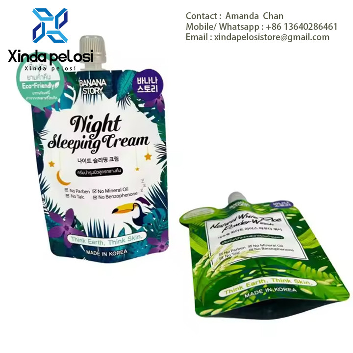 Custom Printing Small Liquid Packaging Standing Pouch Spout Pouch Energy Packaging Bag