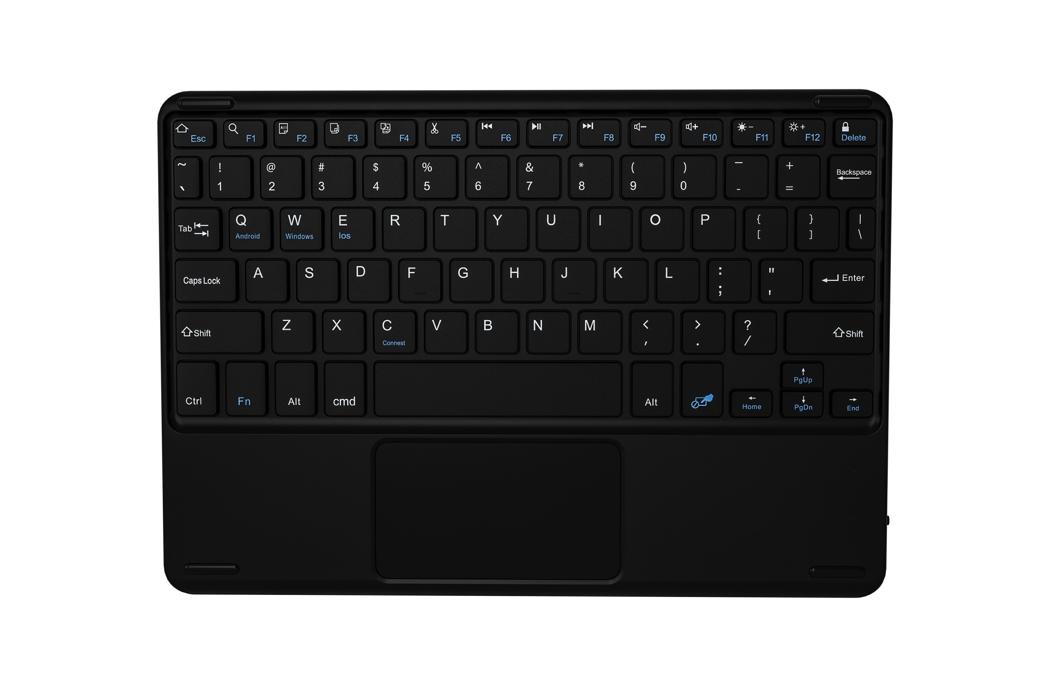 78-key Portable Bluetooth Keyboard With ABS Material And Touchpad For Office And Entertainment