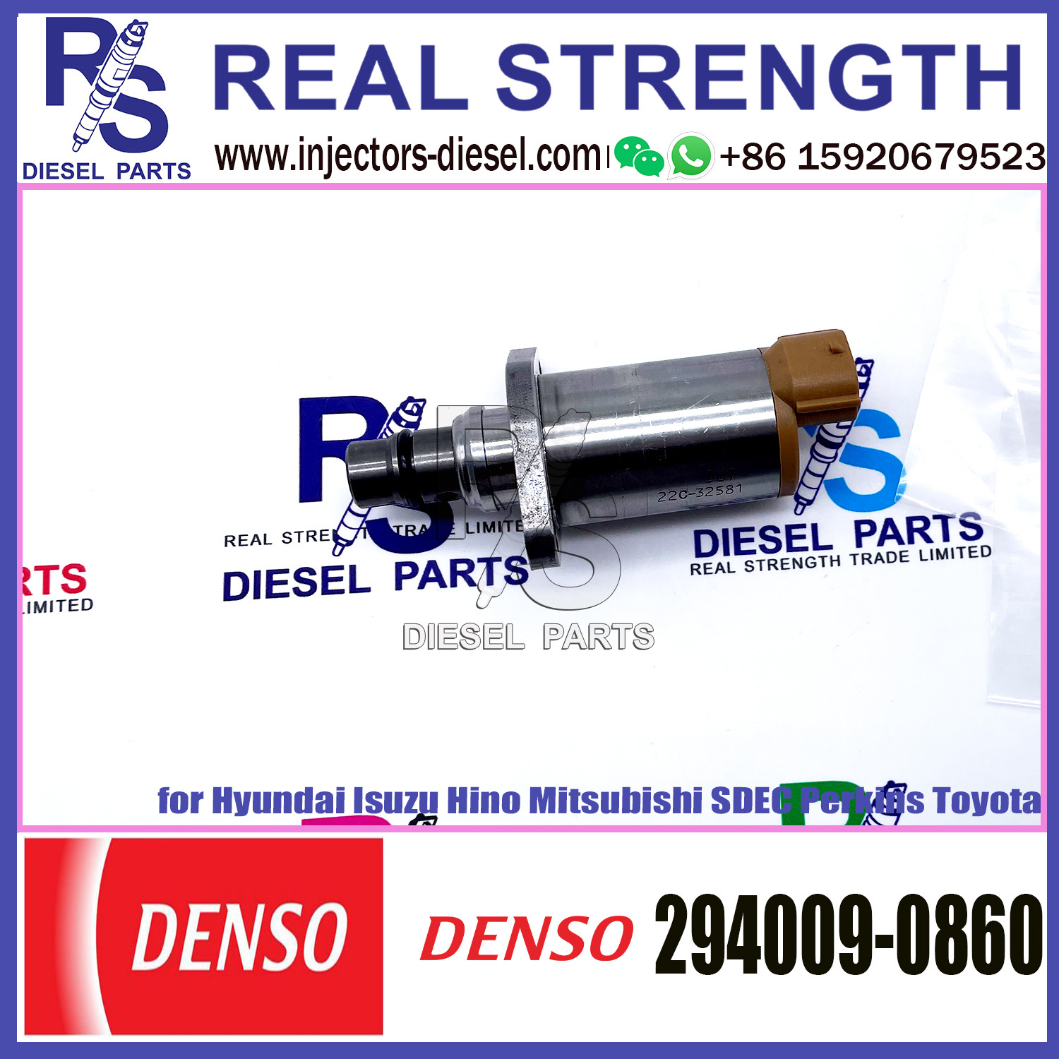 DENSO Suction Control Valve 294009-0860 Applicable to Hyundai Isuzu Hino Mitsubishi SDEC Perkins Toyota