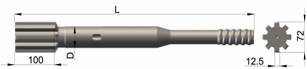 High Performance Furukawa HD709RP Shank Adapter for hydraulic and pleumatic rigs