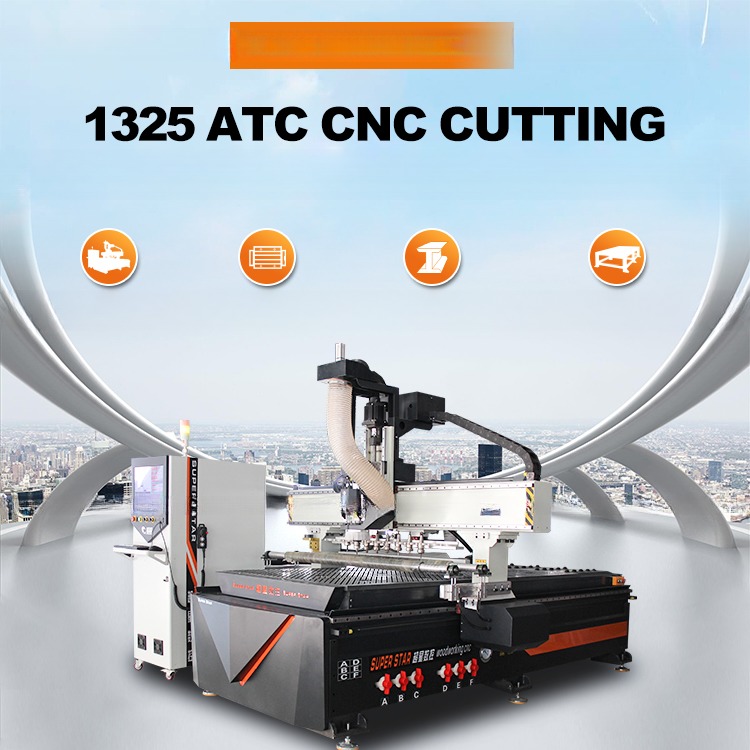 Woodworking Automatic Tool Changing Machine 1325 Atc Cnc Router Machine