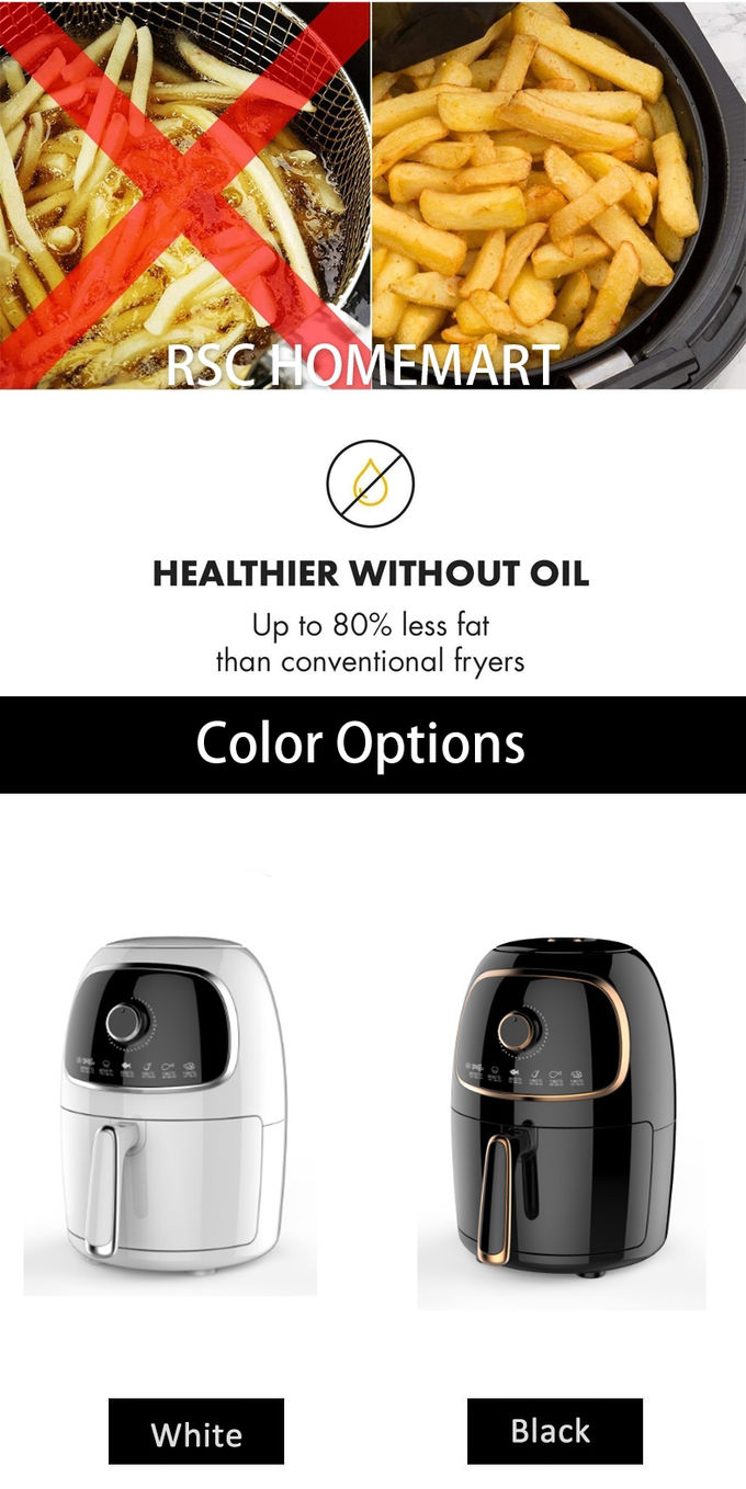 OEM Accept Small Digital Air Fryer , Red Color 2l Air Fryer Without Oil