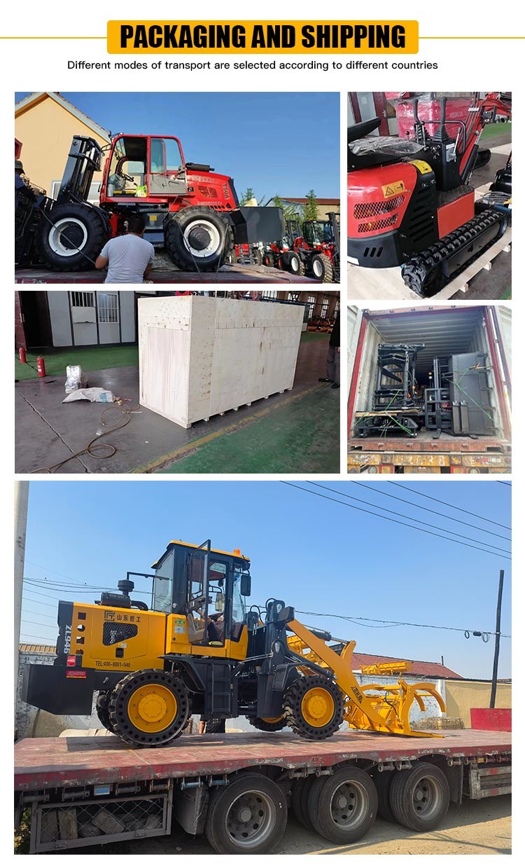 4x4 Wheel Drive 400kg-2.5ton Mini Tractor Backhoe Loader Towable With Snow Shovel