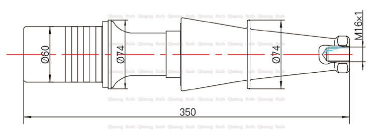 Power 15Khz Ultrasonic Welding Transducer Large Amplitude Bigger Output 3600w