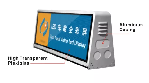 4G P5 Vehicle Top Advertising Taxi Roof Top LED Sign Top Variable Message Display