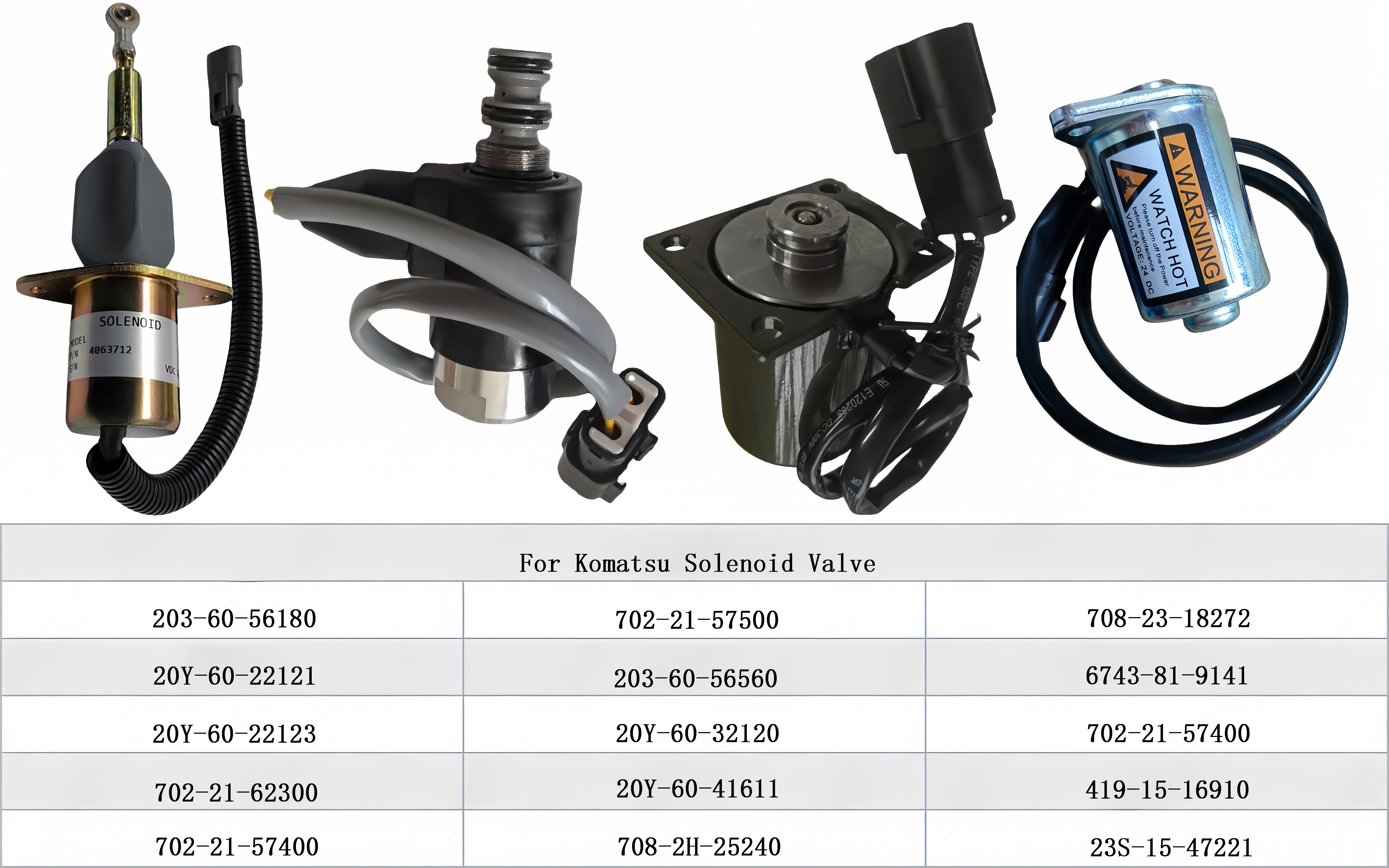 SH210-5 SH350-5 SH460-5 SH800-5 CX130B CX240B CX210B Solenoid Valve KHJ14520 KHJ-14520 Excavator