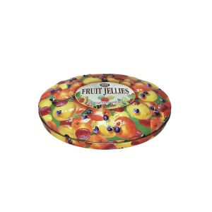  Fancy Engraving Tin Storage Box Ellipse Shape Lightweight Long Use Life Manufactures