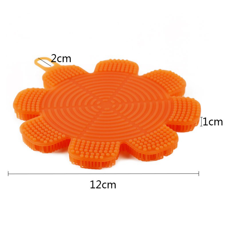 Food Grade Soft KitchenSilicone Dish Sponge Cleaning Sponges Washing Brush