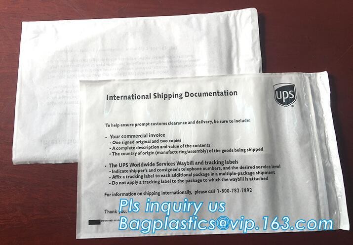 PP film 178*140mm invoice enclosed packing list envelopes, DHL Shipping pockets for waybill, A4 size plastic packing lis