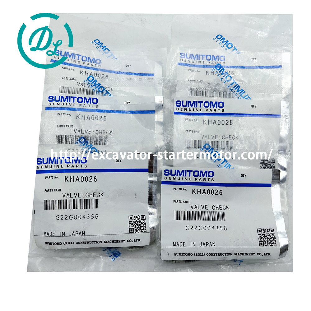 KHA0026 Metal Check Valve Excavator Spare Part Sumitomo SH200 SH300