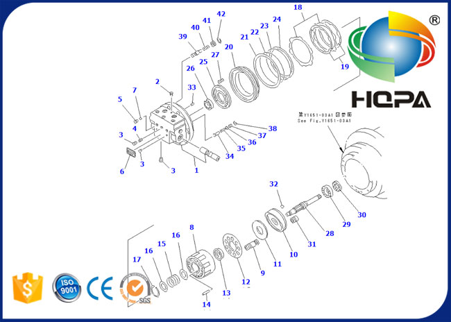Part Number:  TZ505D9000-00 TZ505D900000 Group:  Final Drive Seal Kit Fit for model: Komatsu PC60-7