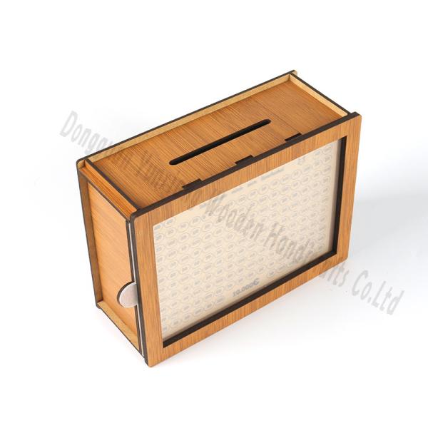 Rustic Wooden Coin Bank – Handcrafted Money Saving Box for Kids & Adults, Eco