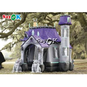 China 5m 16ft Horrific Inflatable Halloween Haunted House With Dead Tree Led Lighting on sale