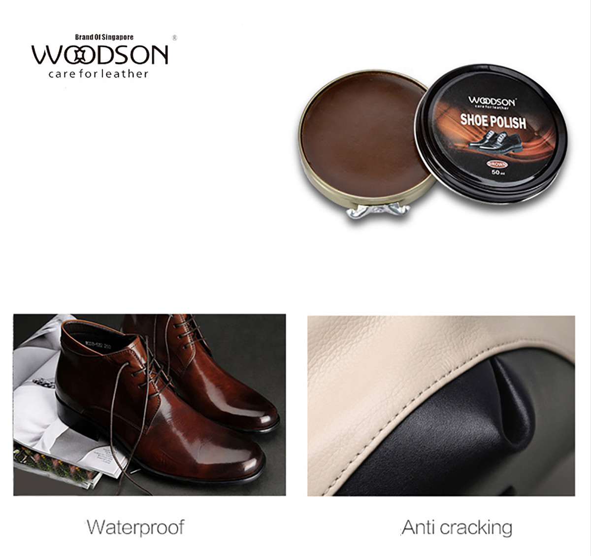 Smooth Leather Car Seat Cream Brown Leather Shoe Polish Carnauba Wax