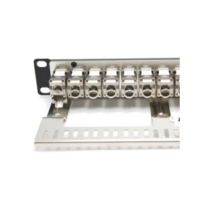  RoHS Certified Black Metal RJ45 Ethernet Patch Panel for Rack Mountable Installation Manufactures