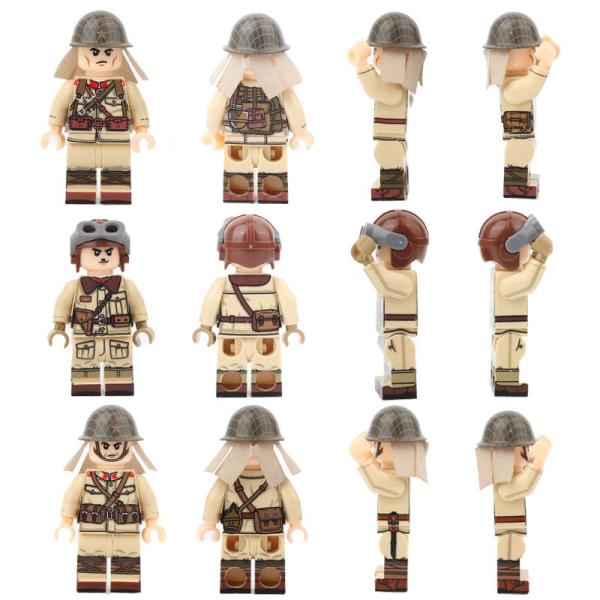 MOC military soldiers WW2 weapon accessories Japanese army mini figures