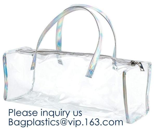Clear PVC Shopper Tote Bags,Tote Shopping Pvc Material Bag With Logo,Beverage