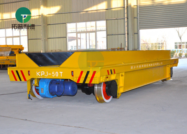 50 Ton Motorised Electric Power Steel Coil Railway Transport Cart Trolley