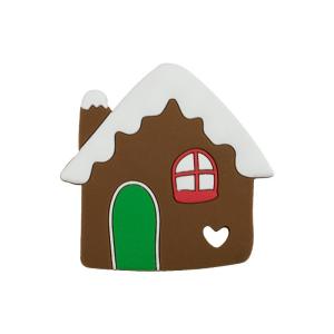  Christmas Gingerbread Man Soft Silicone Teether Colorful For Baby Teething Manufactures