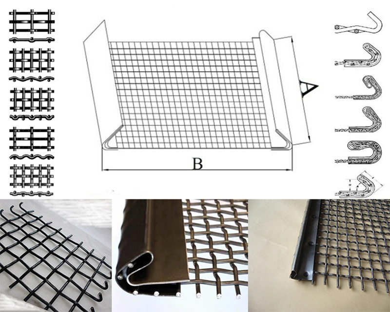 High Tensile 65 Mn Quarry Rock Crusher Crimped Wire Woven Screen Mesh for Vibrating