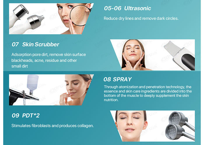 14 In 1 Hydra Facial Machines Oxygen Diamond Dermabrasion Jet Peel Hydro Machine
