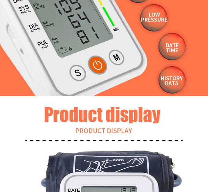 Arm Type OEM Electronic Home Blood Pressure Device Intelligent