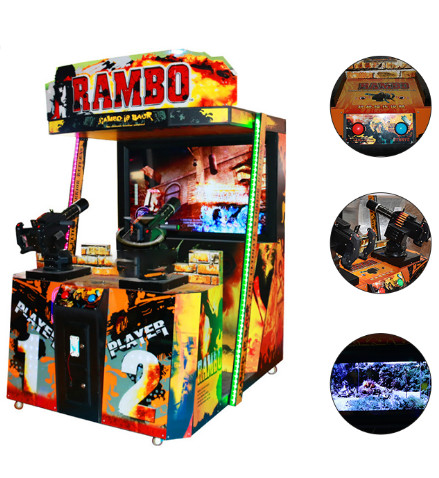 55 Inch Simulator Shooting Arcade Machine New Rambo For Adult 110 / 220V Voltage