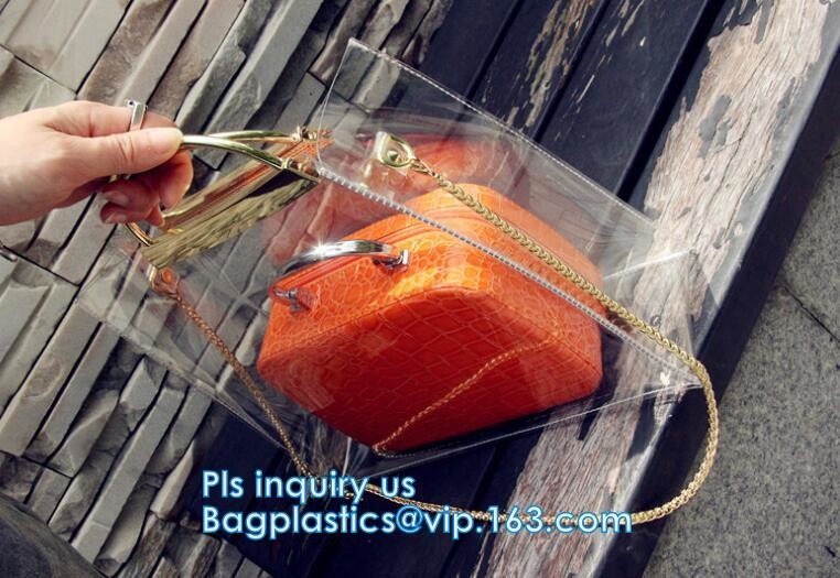 customized clear pvc tote bag handbag, Trendy Lady Handbags with Zipper Handle Shoulder Tote Bag, Envelope Clutch Bag Ha