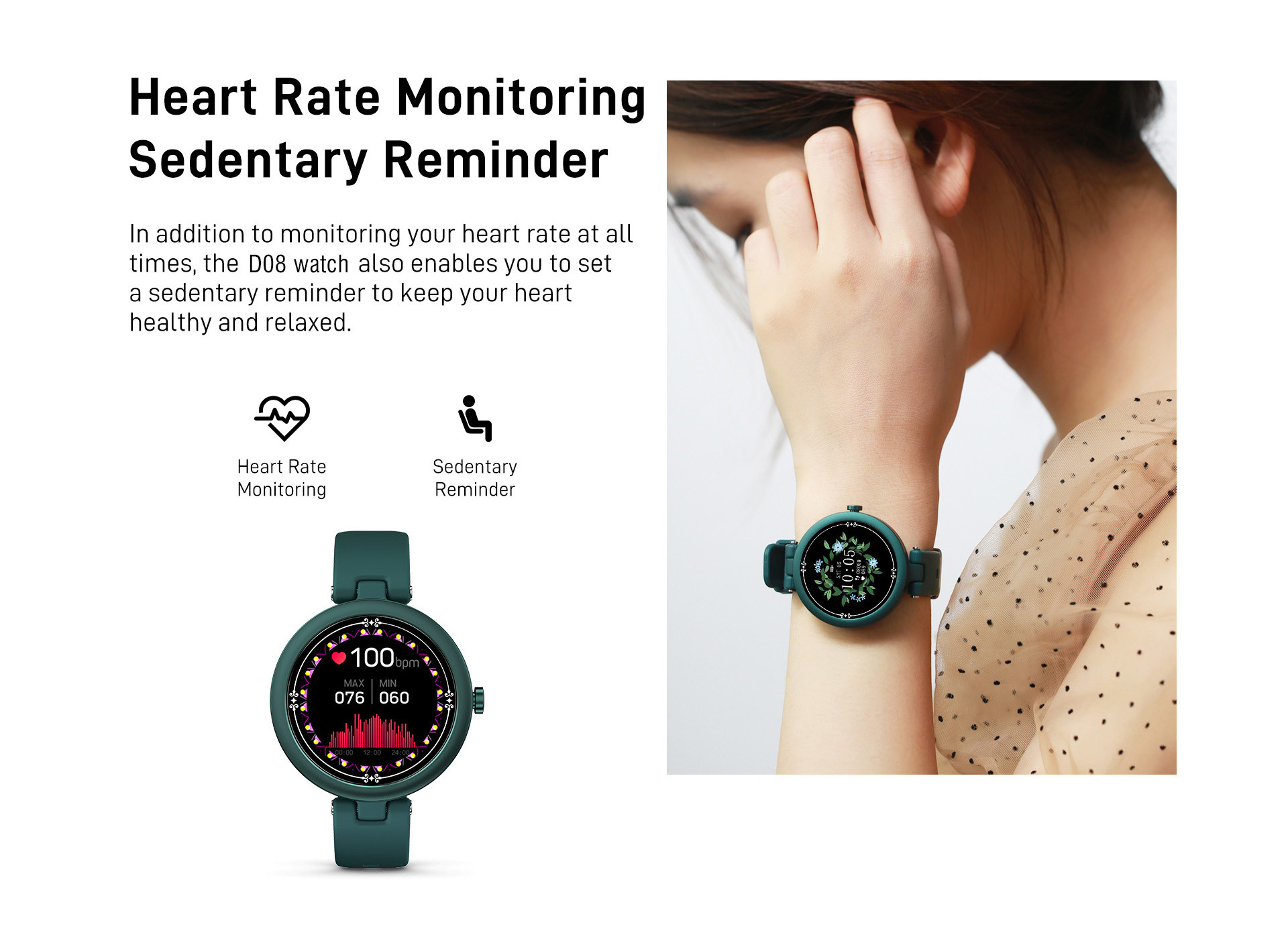 Dual Mode Bluetooth 1.09inch Smartwatch Activity Tracker For Blood Pressure
