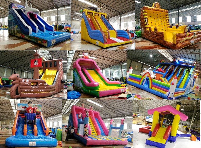 cheap infatable slide with slide/commercial inflatable slide for sale