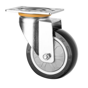 China 2.5 Inch Black Polyurethane Caster Wheel on sale