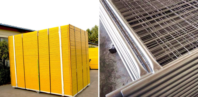 Zinc Plated Temporary Fence Panels 3m Width Anti Corrosion Chain Link Fence