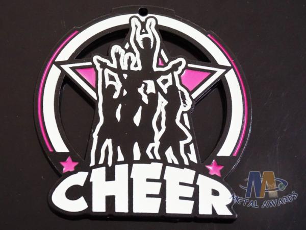 Glow In The Dark Custom Softball Cheer Dance Medals , Softball Award Medals With