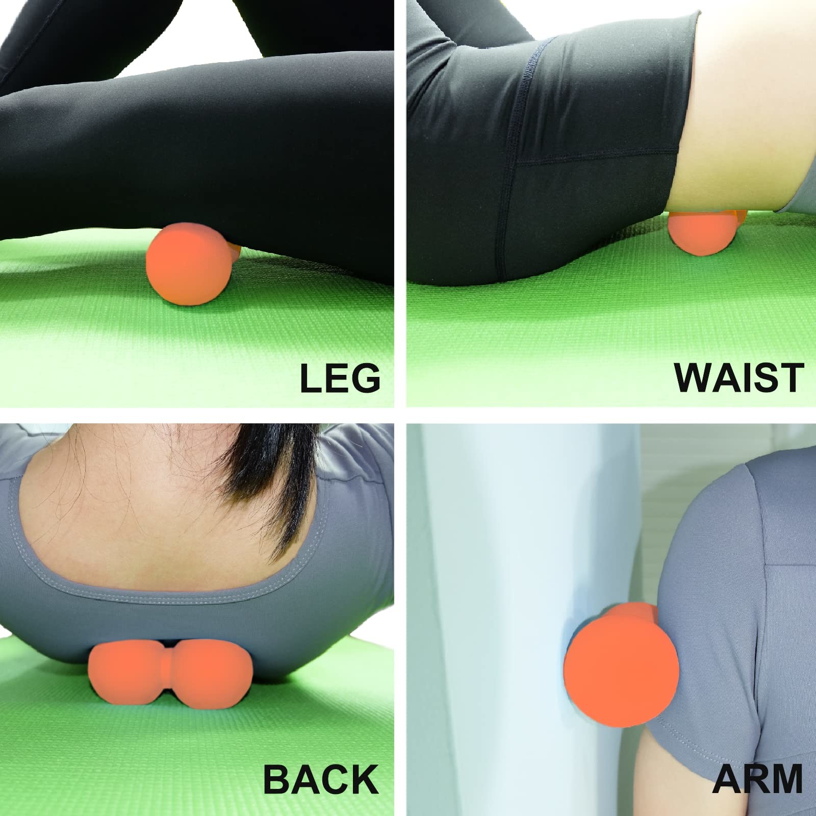 Yoga Peanut Lacrosse Massage Ball Fascia Release Double Lacrosse Massage Ball
