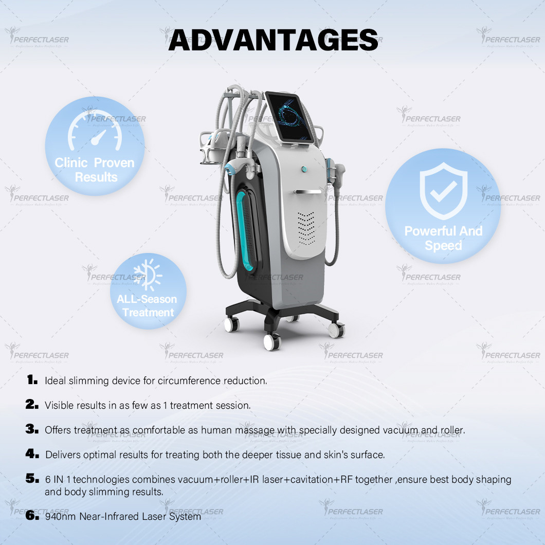 5IN1 Multi-type Body Slimming RF Vacuum Roller Cavitation Machine for Cellulite Removal
