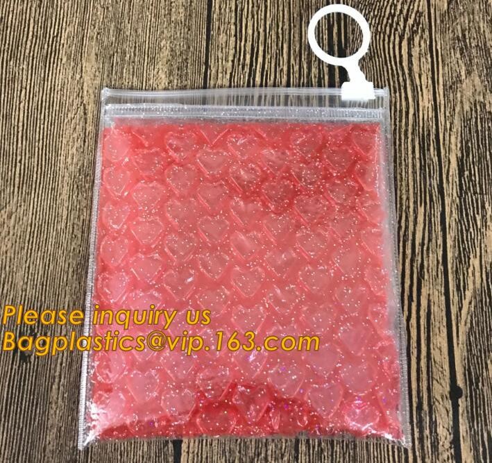 air mail metallic holographi rose gold bubble padded mailer / Zip lockkk bubble bag/ slider bubble bag,Holographic Factory