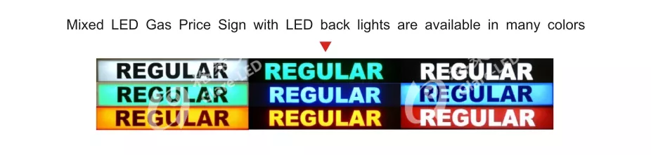 8 Inch Red LED Petrol Display Graphics Display for Outdoor Waterproof LED Advertising