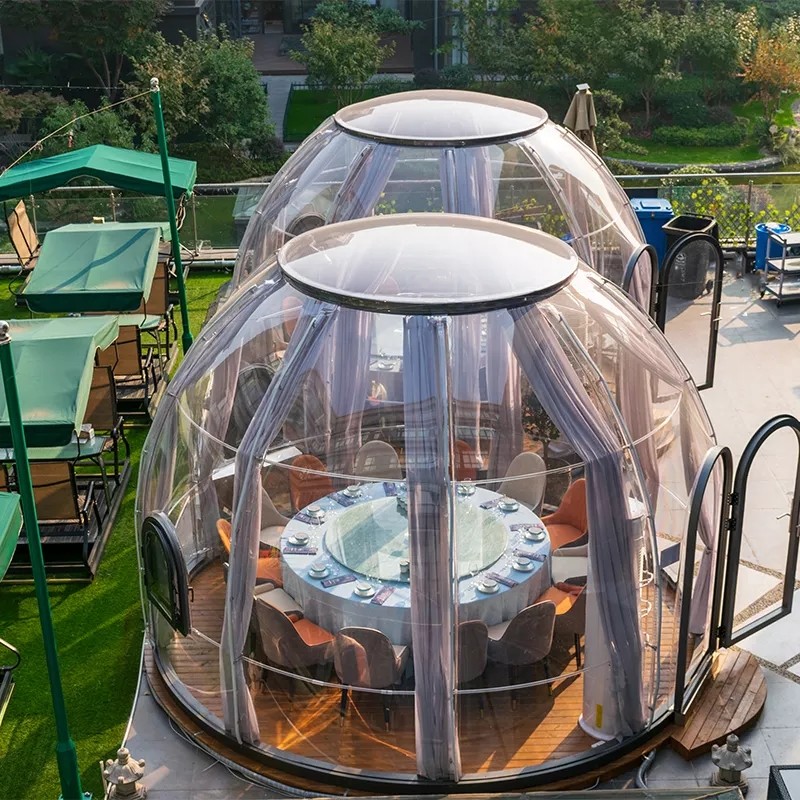 UV Resistance 10x10 Clear Bubble Tents Heat Resistant PC Polycarbonate Dome Tent