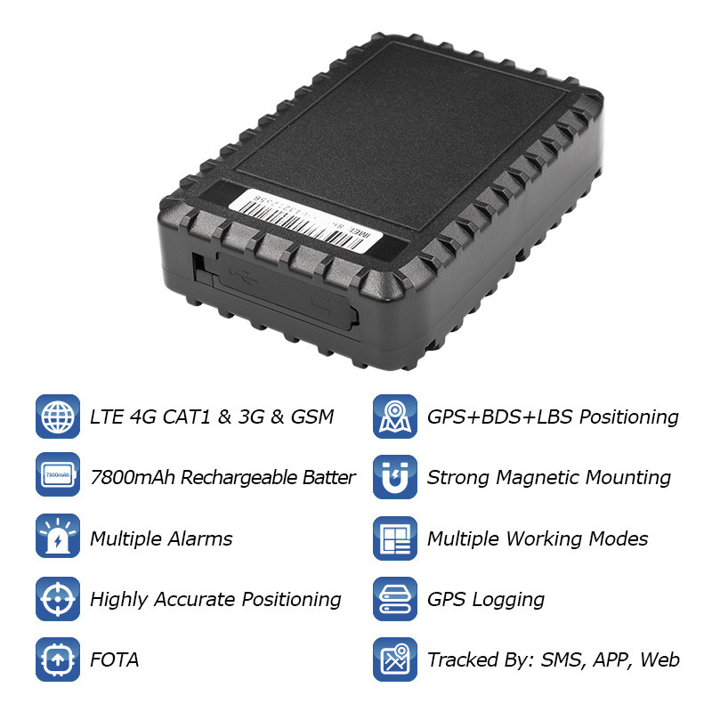 GSM GPRS Asset GPS Tracker Anti theft 7800mAh GPS Real Time Tracker