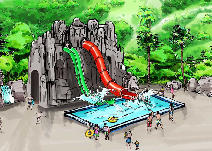 1 Rider Load Water Slide Pipe Products Play Equipment High Temperature Resistance